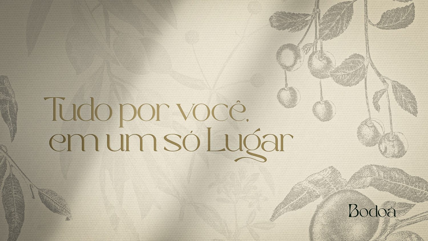 Bodoá lettering and logo on a textured surface