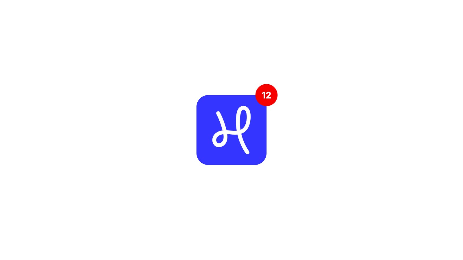 The Heni H symbol as an app icon