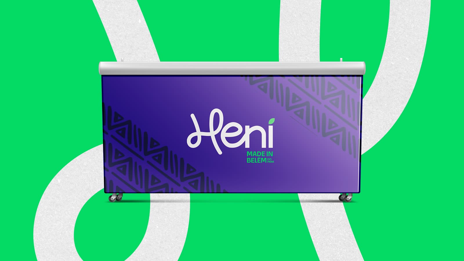 A Heni ice cream freezer for points of sale