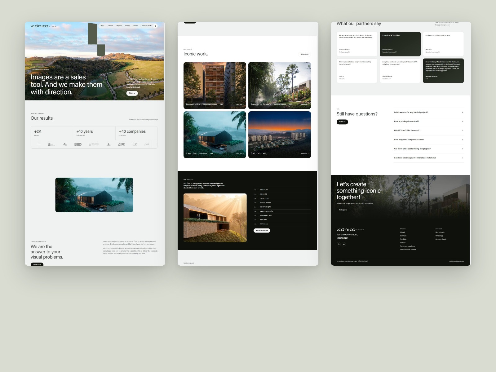 Icônico Studio website, part 7