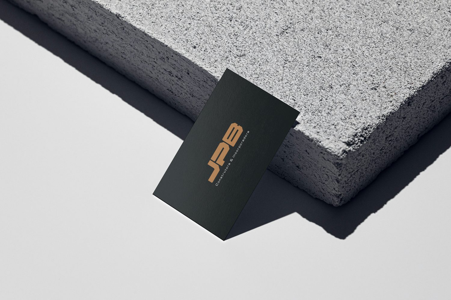 JPB business card on stone