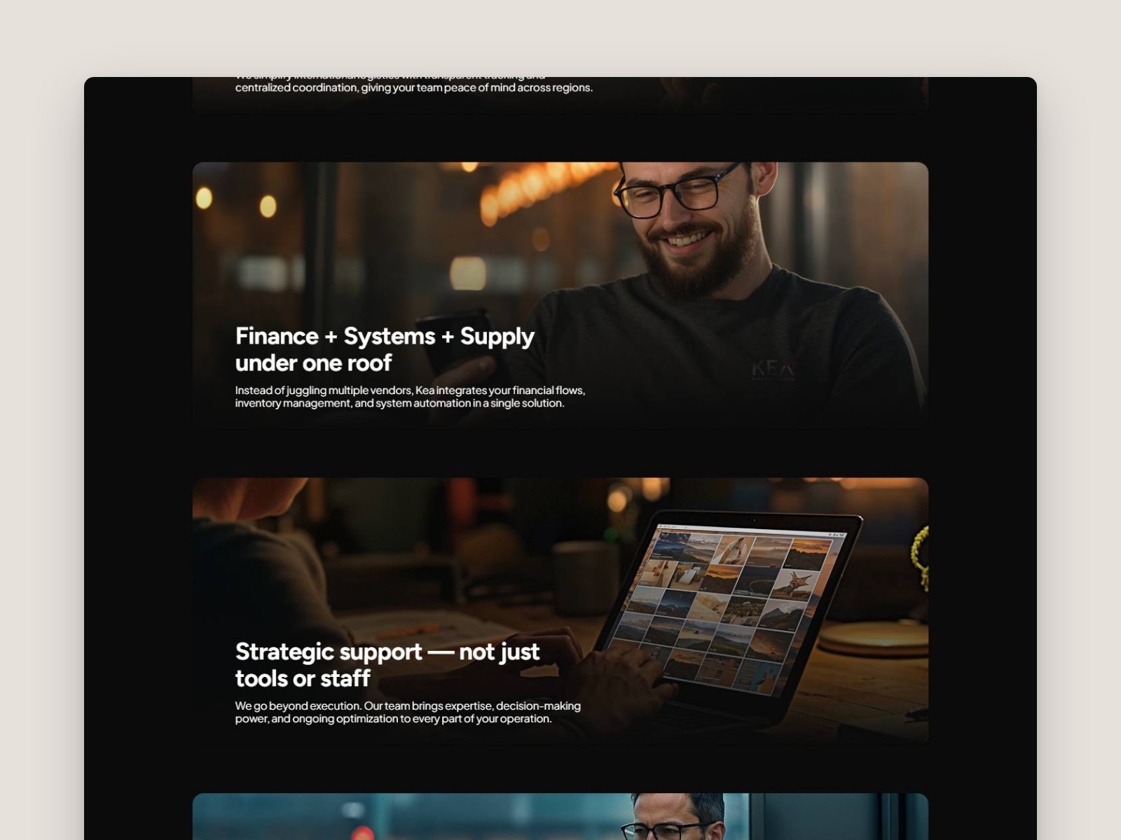 Kea International website, part 4