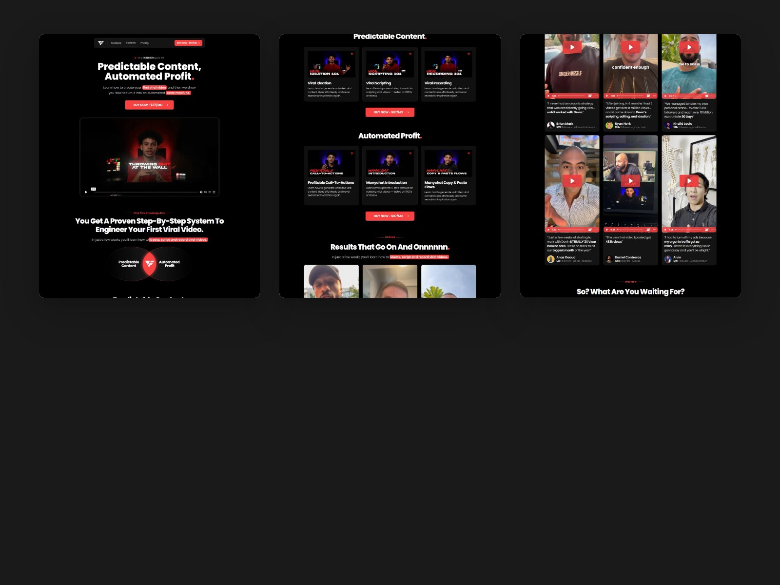 Viral Flow website, part 6